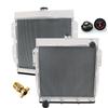 YUFUQIDA 4 Row Core All Aluminum CU5557 Radiator Assembly Compatible with 1955-1957 1956 Ford Thunderbird T-Bird Y-Block, 4.4L 4.8L 5.1L V8 Engine view 1