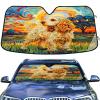 Cocker Spaniel Dog Windshield Sunshade Car Sun Shade Protector for Small Car SUV Front Window view 1
