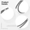 Dual Layer Heavy Duty Wallet Chain, Black Biker Keychain with Lobster Clasps, Sturdy Pants Chain for Trendy Accessory view 3