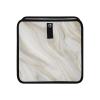 Eyanle Car Trash Can Car Organizer Car Garbage Can with Adjustable Strap for Back Front Seat Console Waterproof Leakproof Collapsible Portable 8.66 Inch Marble White Gold view 2