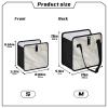 Eyanle Car Trash Can Car Organizer Car Garbage Can with Adjustable Strap for Back Front Seat Console Waterproof Leakproof Collapsible Portable 8.66 Inch Marble White Gold view 4