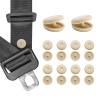 FSTURIOS 10 Sets Seat Belt Button Stop, Snap-on Seatbelt Stopper Prevent Buckle from Sliding Down, Universal Fit Stopper Button Plastic Seat Belt Buckle Clip Stop, Car Accessories (Beige) view 1