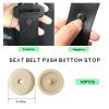 FSTURIOS 10 Sets Seat Belt Button Stop, Snap-on Seatbelt Stopper Prevent Buckle from Sliding Down, Universal Fit Stopper Button Plastic Seat Belt Buckle Clip Stop, Car Accessories (Beige) view 2