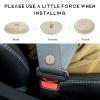 FSTURIOS 10 Sets Seat Belt Button Stop, Snap-on Seatbelt Stopper Prevent Buckle from Sliding Down, Universal Fit Stopper Button Plastic Seat Belt Buckle Clip Stop, Car Accessories (Beige) view 3