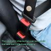 FSTURIOS 10 Sets Seat Belt Button Stop, Snap-on Seatbelt Stopper Prevent Buckle from Sliding Down, Universal Fit Stopper Button Plastic Seat Belt Buckle Clip Stop, Car Accessories (Beige) view 4