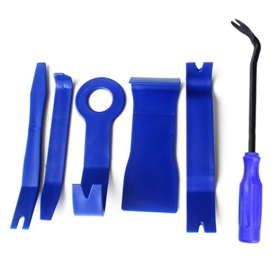 Tool Kit DVD Stereo Refit Kits Interior Plastic Trim Panel Dashboard Removal Tool Repair Tools DIY Tool Kit (8pc Disassembly Blue)