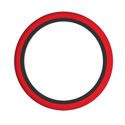 Solid Color red Patterned Anti-Slip Steering Wheel Cover - 15-inch Universal Size, Improves Driving Comfort and Safety.