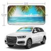 Funny Skull Beach Car Windshield Sun Shade Foldable Sunshade Front Window Cover Sun Visor Protector Accessories (59x27.5 inches) view 2