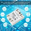 1 Pcs 50A Solid State Relay, Single Phase Semi-Conductor Module SSR-50DA, Direct Current Controls Alternating Current, Input 3~32VDC to Output 24-380VAC for Temperature Controller view 3