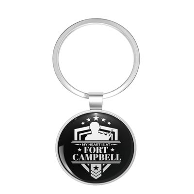BKR Graphics Fort Campbell Military Family Metal Double Sided Key Chain Keychain