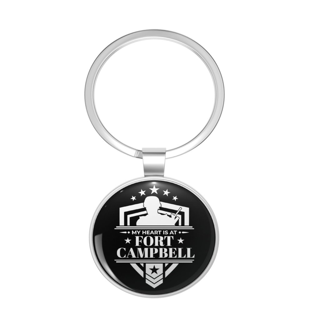 BKR Graphics Fort Campbell Military Family Metal Double Sided Key Chain Keychain