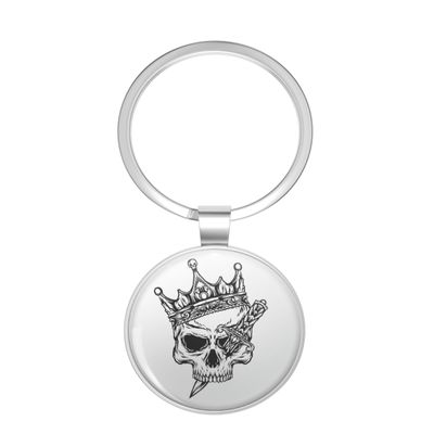 BKR Graphics Commando dagger Skull military royale Metal Double Sided Key Chain Keychain