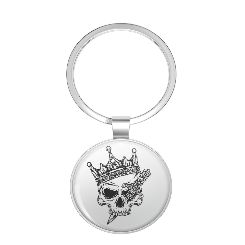 BKR Graphics Commando dagger Skull military royale Metal Double Sided Key Chain Keychain