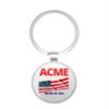 BKR Graphics ACME industries MADE IN USA Metal Double Sided Key Chain Keychain view 1