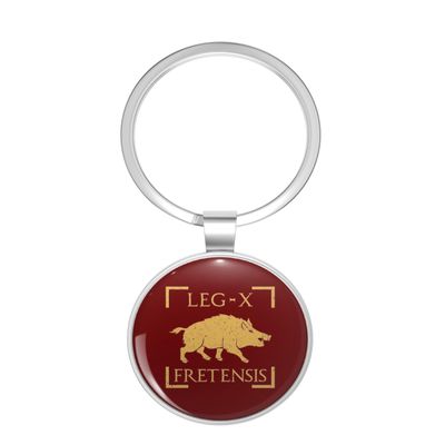 BKR Graphics Legio X Fretensis Boar Emblem Roman Legion Metal Double Sided Key Chain Keychain