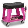 Auto Dynasty Mechanic Roller Stool, 300 LBS Capacity Rolling Creeper Garage Shop Seat with Tool Tray, Heavy Duty Mechanic Roll Repair Chair for Workshop Household Home Warehouse Office, Purple view 1