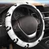 Anime Lovers Silhouette Car Elastic Steering Wheel Cover Universal 15 Inch Stretch Automotive Steering Wheel Protector Cover Anti Slip Breathable Novelty Cars Interior Accessory for Men Women view 1