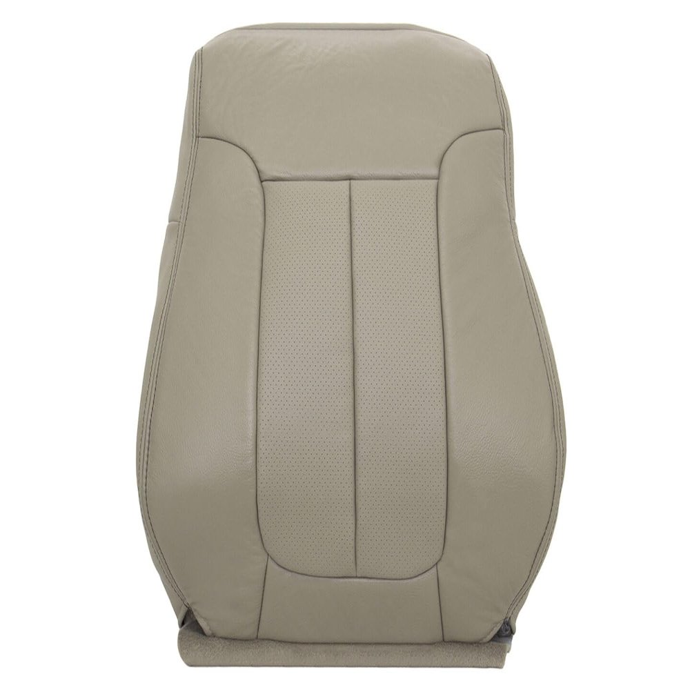 Richmond Auto Upholstery - Passenger Side Lean Back Compatible with 2011-2014 Ford F-150 Lariat, Replacement Leather Seat Cover, Tan Perforated