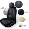 NCCLOVELY Car Seat Covers for Ford Bronco Sport 2021-2024 2025,Waterproof Leather Seat Covers 2-Seats Standard,Interior Accessories with Airbag,Automobile Seat Cover Sets for Bronco Sport(Black+Blue) view 2