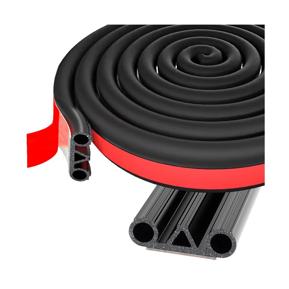 Mandark Truck Tonneau Tailgate Adhesive Seal, 24.6FT Rubber Automotive Weather Stripping Cover with Three Hole, Vehicle Door Strip Protection, Universal for Pickups Cap, Camper Shell, SUV