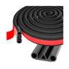 Mandark Truck Tonneau Tailgate Adhesive Seal, 24.6FT Rubber Automotive Weather Stripping Cover with Three Hole, Vehicle Door Strip Protection, Universal for Pickups Cap, Camper Shell, SUV view 1