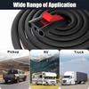 Mandark Truck Tonneau Tailgate Adhesive Seal, 24.6FT Rubber Automotive Weather Stripping Cover with Three Hole, Vehicle Door Strip Protection, Universal for Pickups Cap, Camper Shell, SUV view 3