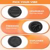 MODELAUTO Magnetic Door Keyhole Covers Compatible with 2018-2026 Jeep Wrangler JL & Gladiator JT,2 Pack Exterior Front Lock Cylinder Caps Decor Accessories, Black (Black) view 3