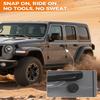 MODELAUTO Magnetic Door Keyhole Covers Compatible with 2018-2026 Jeep Wrangler JL & Gladiator JT,2 Pack Exterior Front Lock Cylinder Caps Decor Accessories, Black (Black) view 4