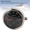 3 in 1 Electrical Tachometer Oil Pressure Gauge Water Temp Gauge 4 3/8in 6000rpm 0 to 10bar 40 to 120 7 Colors Backlit for RV Yacht Truck (Black Dial Silver Bezel) view 3
