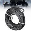 AutoXcessori 1PC 50ft x 1/4" Black Synthetic Winch Rope Extension 7500LBS view 1