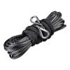 AutoXcessori 1PC 50ft x 1/4" Black Synthetic Winch Rope Extension 7500LBS view 3