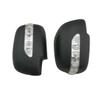 Pair Matte Black Side Mirror Covers w/LED Light Rearview Mirror Cover view 1