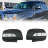 Pair Matte Black Side Mirror Covers w/LED Light Rearview Mirror Cover view 4
