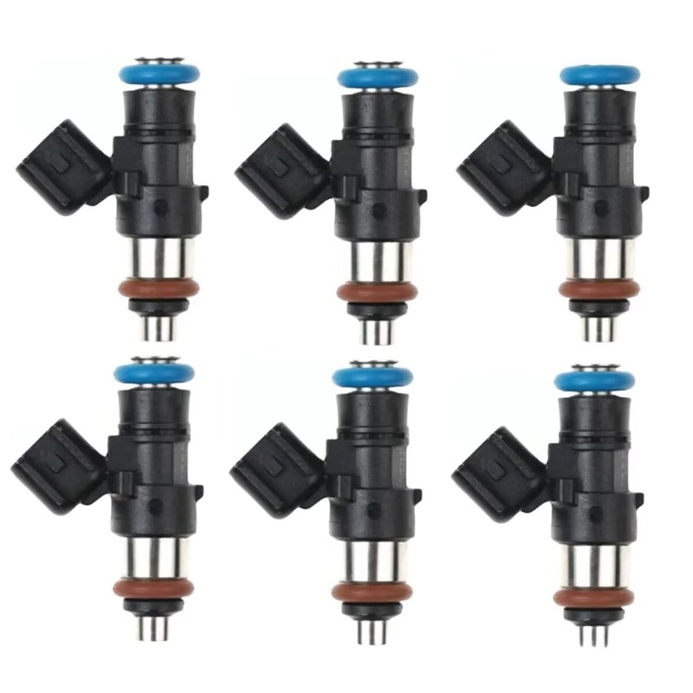 6 Pcs Fuel Injectors 0280158091 3.5L 3.7L Set of 6 Compatible with Ford Edge 2007 2008 2009 2010 2011,for Lincoln MKS 2009-2011,for Mazda 6 2009-2013 Vehicle,Replace OE ZZJ1-13-250A, FJ1000