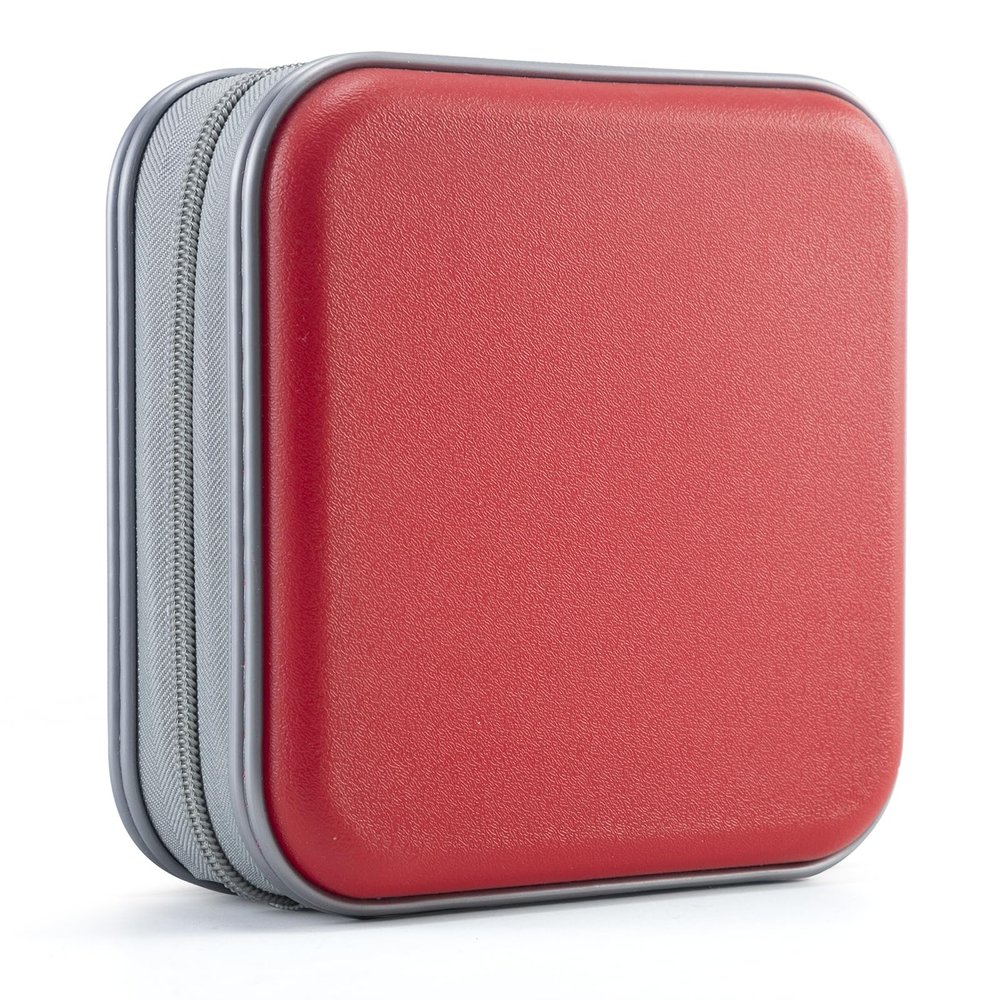 UENTIP CD Case for Car,48 Capacity DVD Case Portable Zipper Holder Large Storage CD Wallet CD Organizer Home Travel (red, 48)
