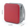 UENTIP CD Case for Car,48 Capacity DVD Case Portable Zipper Holder Large Storage CD Wallet CD Organizer Home Travel (red, 48) view 2