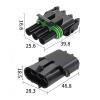 10Sets Automotive Waterproof Connector Male And Female 1/2/3/4/6Pin Plugs MAP TPS Wire Connector For GM (3P Set x 10Sets) view 2