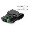 10Sets Automotive Waterproof Connector Male And Female 1/2/3/4/6Pin Plugs MAP TPS Wire Connector For GM (3P Set x 10Sets) view 4