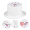 ELAYARD White Round Electric Cable Hatch Rv Cord Cover with Back Durable and Uv-Resistant Fits Standard Cords for Campers and Trailers view 3