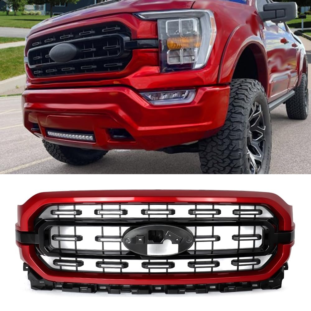 MIC Front Grille Grill Assembly Compatible with 2021-2023 Ford F-150 F150