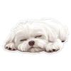 Cute Sleeping Maltese Dog Sticker - Waterproof Vinyl Decal for Car Bumper, Laptop, Luggage, Water Bottle, Phone Cases, Wall, Window, Sticker Size - 8'' Longer Side view 1