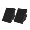 2Way Standard Touch Switch 2Packs Light Switch White Black Golden Crystal Class Panel Switch Waterproof Switch(Gold Sockets) view 2