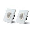 2Way Standard Touch Switch 2Packs Light Switch White Black Golden Crystal Class Panel Switch Waterproof Switch(Gold Sockets) view 4