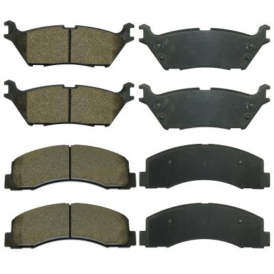 LODGE Ceramic Brake Pads Set 8PCS Front & Rear Disc Brake Pad Set for Cadillac Escalade ESV EXT, for Chevy Avalanche Silverado Suburban 1500, for GMC Sierra 1500, for GMC Yukon, Low Noise D785 D834