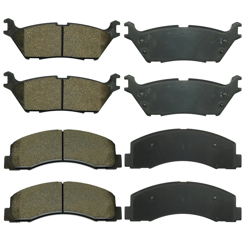 LODGE Ceramic Brake Pads Set 8PCS Front & Rear Disc Brake Pad Set for Cadillac Escalade ESV EXT, for Chevy Avalanche Silverado Suburban 1500, for GMC Sierra 1500, for GMC Yukon, Low Noise D785 D834