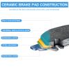 LODGE Ceramic Brake Pads Set 8PCS Front & Rear Disc Brake Pad Set for Cadillac Escalade ESV EXT, for Chevy Avalanche Silverado Suburban 1500, for GMC Sierra 1500, for GMC Yukon, Low Noise D785 D834 view 3