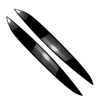 Zhisheng Car Headlight Cover Decorations Headlight Eyelid Eyebrow Cover Trim Glossy Black for VW Golf MK4 1997-2005