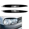 Zhisheng Car Headlight Cover Decorations Headlight Eyelid Eyebrow Cover Trim Glossy Black for VW Golf MK4 1997-2005 view 3