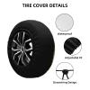 Thick Tree Spare Tire Cover Weatherproof Wheel Covers Universal Wheel Protectors Portable Wheel Bags Camper Tire Covers for Trailer Rv Travel Accessories 15 inch view 3