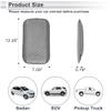 TUCKBOLD Universal Center Console Cover Car Armrest Cover with Storage Bag Middle Console Cover Lid for Most Vehicle SUV Car Sedan 12.20"x7.09"x0.79" Gray Faux Leather view 3